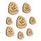 Realistic Pinecone Pine Cone Wood Buttons for Sewing Knitting Crochet DIY Craft